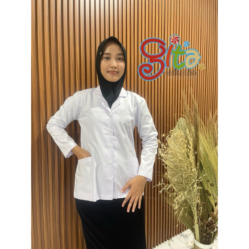 Baju Putih Wanita // Baju Dinas Putih//Perawat ,Bidan//Baju Dinas Perawat Bidan Wanita