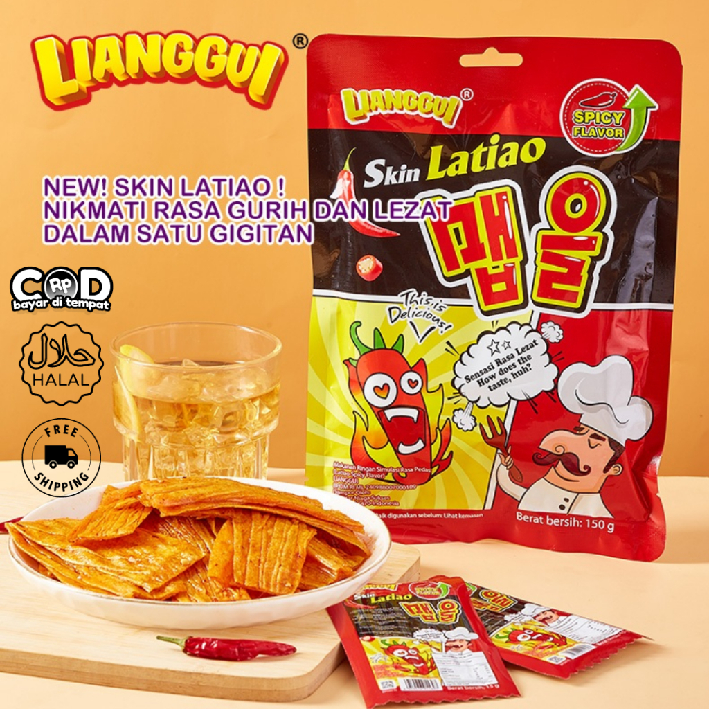 

Skin Latiao Halal Lianggui Snack Premium Cemilan Snack Import Rasa Pedas Manis Makanan Ringan