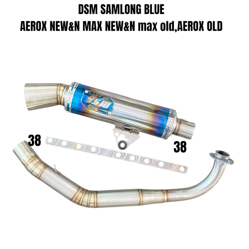 KNALPOT Dsm samlong blue Aerox new n max new inlet 38 suara basss gahar n max old vario 160