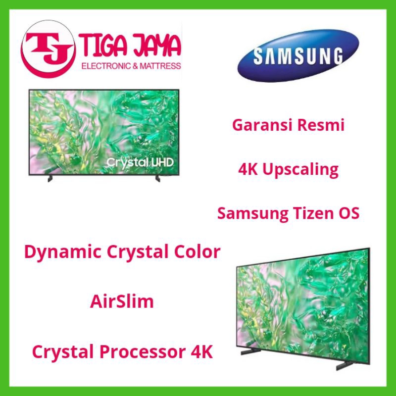 SAMSUNG 75DU8000 LED TV 75 INCH 4K UHD CRYSTAL SMART TV SAMSUNG 75 DU8000 75DU8000KXXD