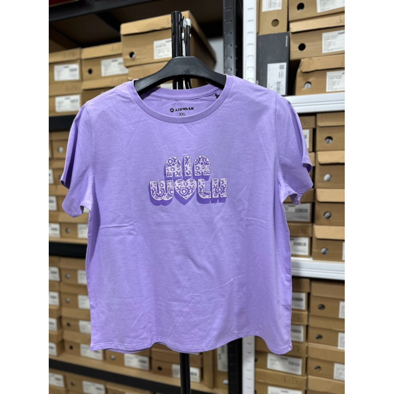 BAJU KAOS WANITA AIRWALK AIWXT230504E TARAT SHIRTS PURPLE ORIGINAL