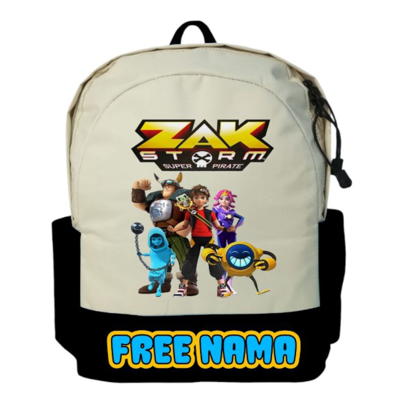 TAS RANSEL ANAK BACKPACK MOTIF GAMBAR ZAK STORM
