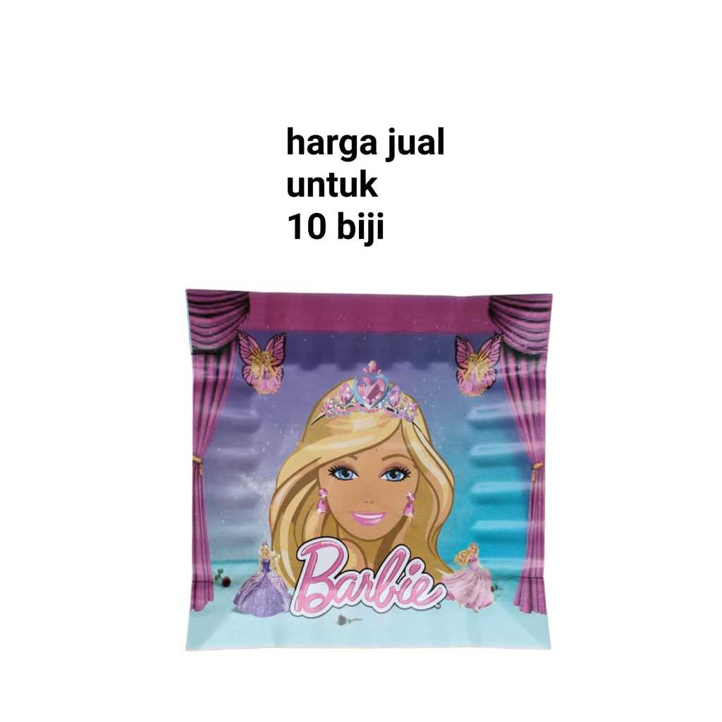 piring kertas ulang tahun isi 10 lembar tema Barbie