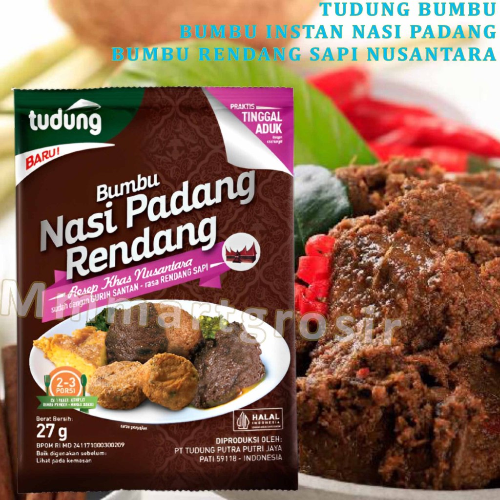 

Tudung / Bumbu Instan Nasi Padang / Bumbu Rasa Rendang Sapi / 27gr