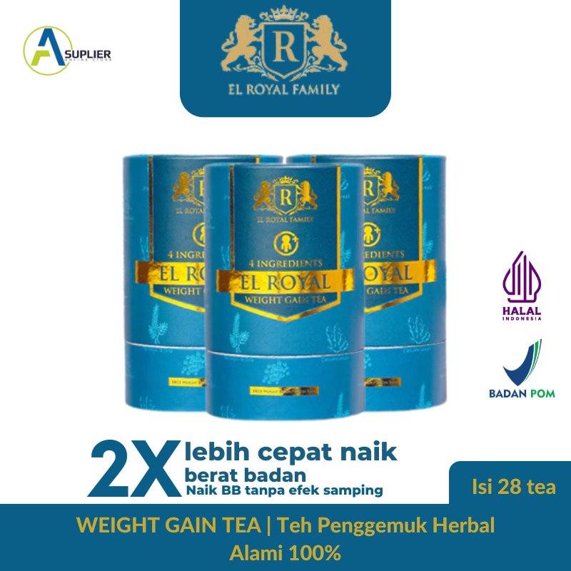 

Paket Hemat 3 Pcs El Royal Weight Gain Tea - Teh Penggemuk - 2X Kali lebih cepat naik berat badan - Solusi Terbaik Naik BB Tanpa Efek Samping
