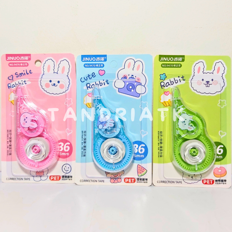 

[1 PCS] Tip Ex Kertas TipX Roll Pita Tipex 36M Correction Tape Pastel Animal Jinuo 9440 9470 9267