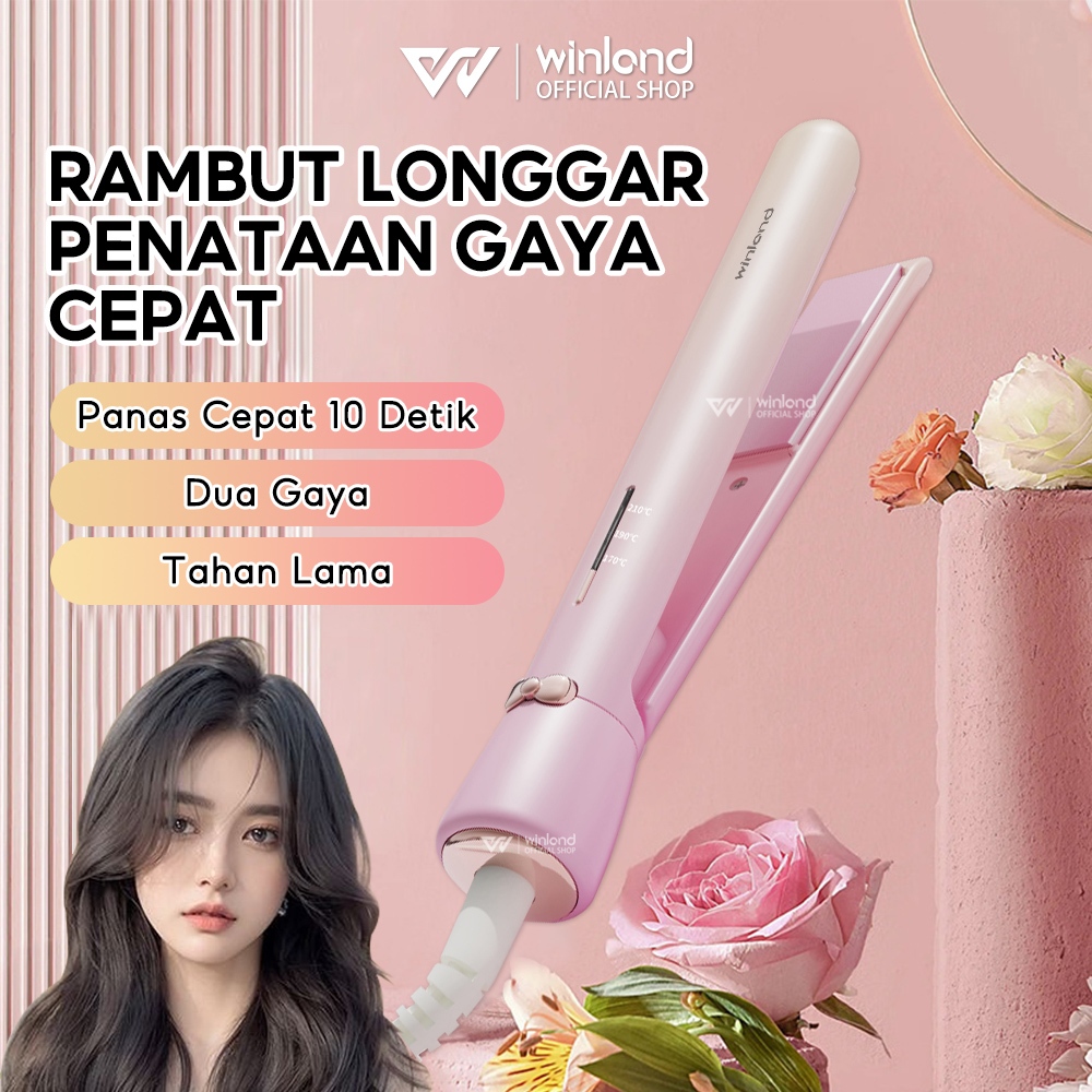 Winland Catokan Rambut Catokan Curly 4 in 1 Hair Straightener Lurus Dan Keriting Catokan hadiah untu