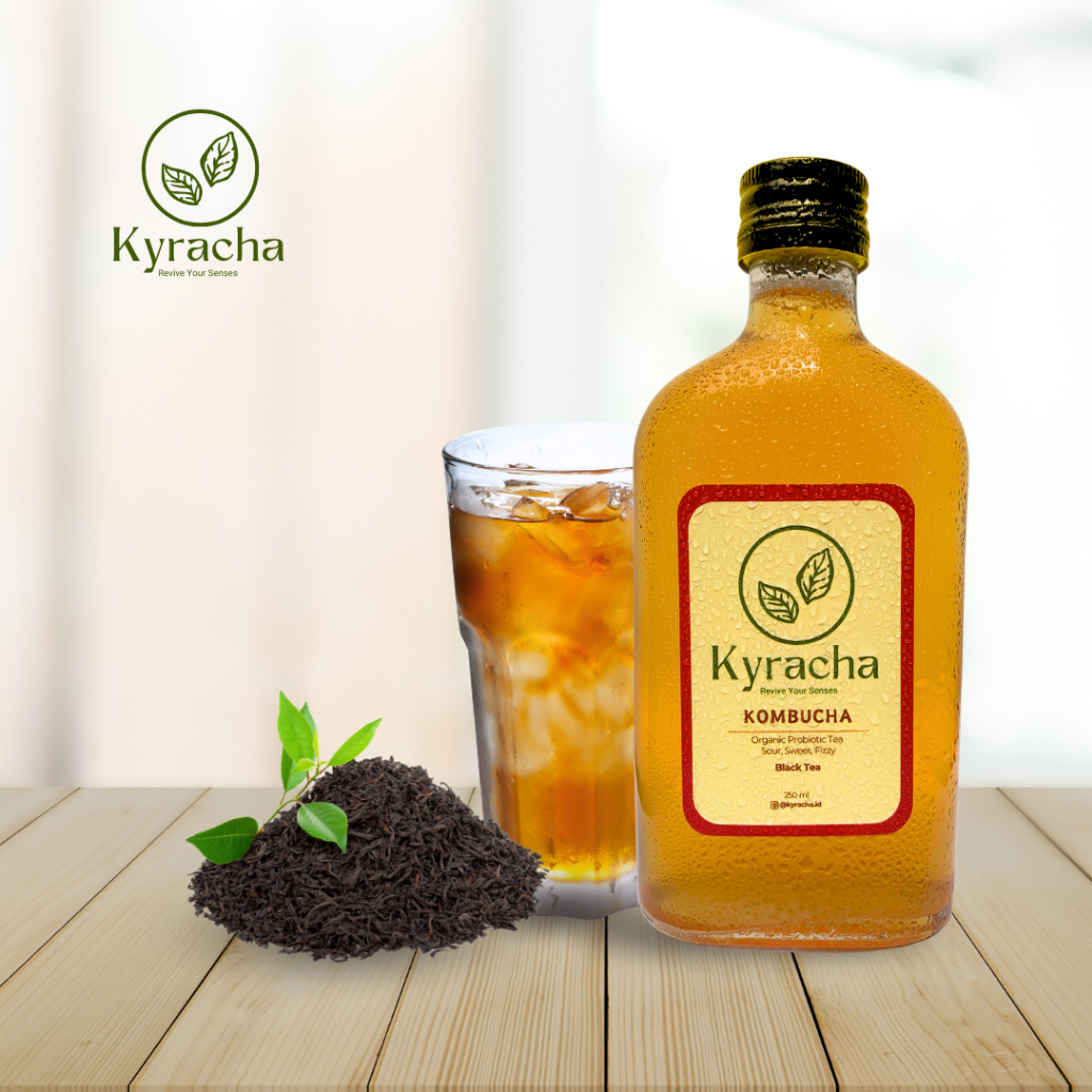 

Kombucha Kyracha Teh Probiotik Rasa Original Black Tea - 250ml