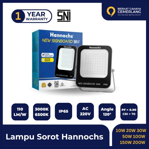 Lampu Sorot LED Hannochs New Signboard 100W 150W 200W