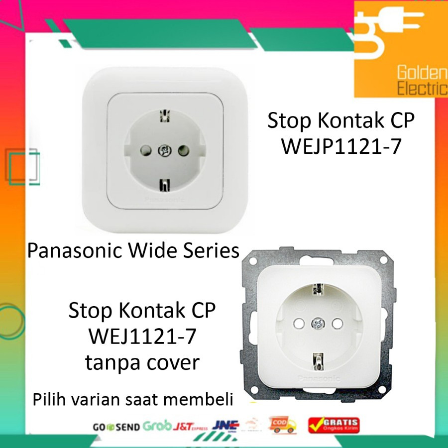 Stop Kontak Socket Panasonic CP Wide Series Putih WEJP1121-7 WEJ1121-7 WEJP 1121 WEJP1121 1121-1 WEJ
