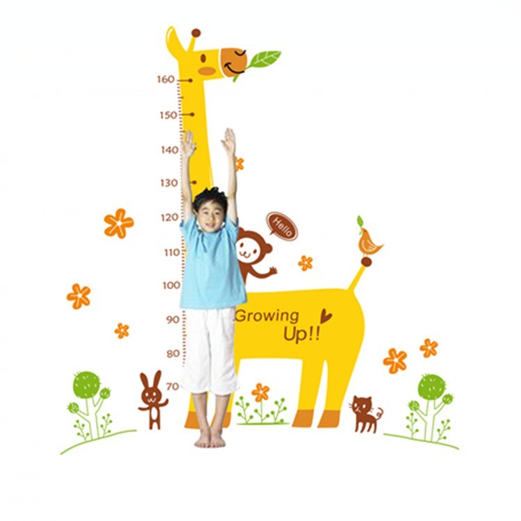 Sticker Tinggi Badan Tempel Wallsticker Tinggi Badan Anak Bergambar Karakter Pengukur Tinggi Badan