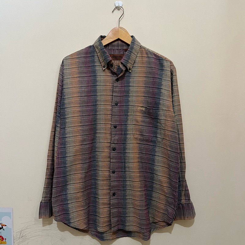 kemeja missoni zig zag stripe oxford button shirt