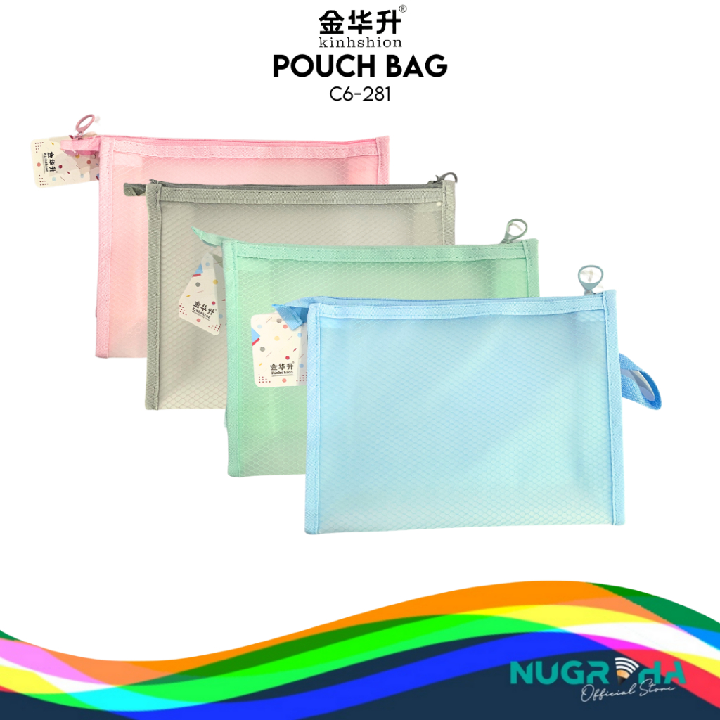 

KINHSHION C6-281 Tempat berkas jala versi Korea / Pouch Serbaguna / Jaring C6 Storage Bag / Tempat Kertas / Tempat Dokumen