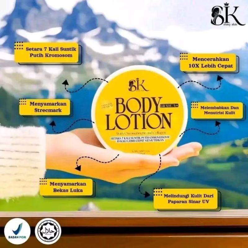 SK Body Lotion Extra Whitening booster dipakai siang hari