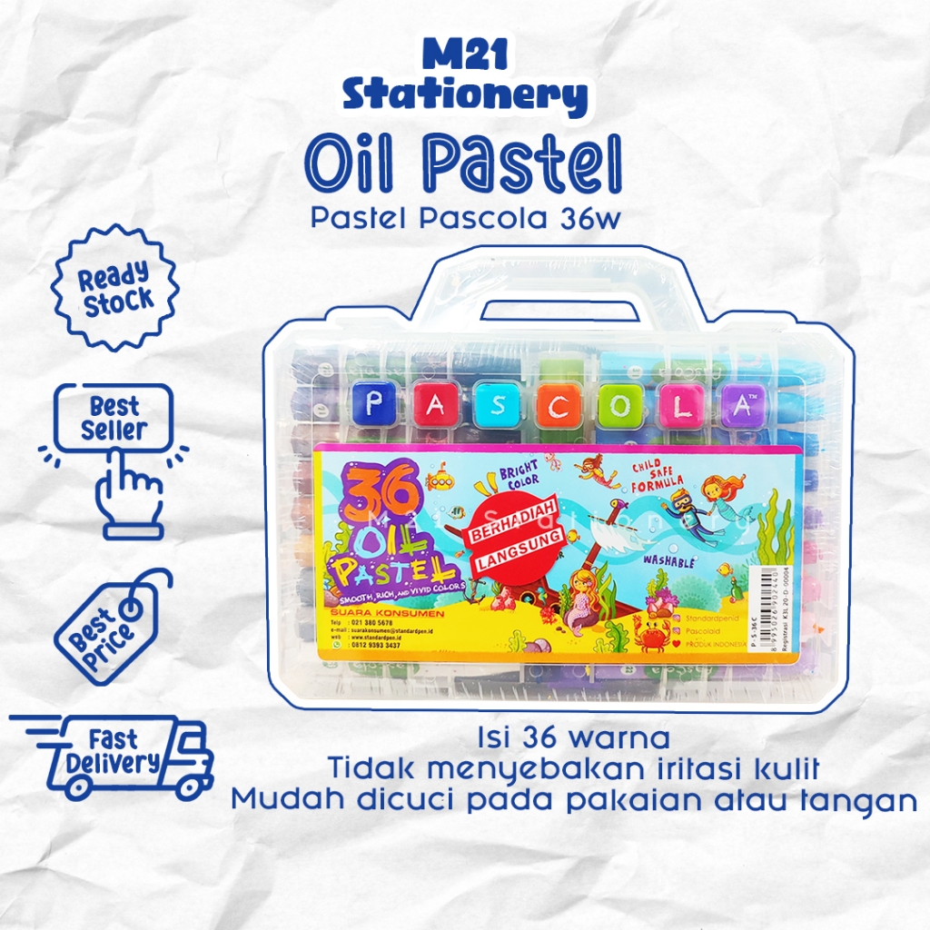 

OIL PASTEL PASCOLA 36C / 36 WARNA PEWARNA ALAT MENGGAMBAR MEWARNAI ANAK KRAYON CRAYON PASTEL NON TOXIC MURAH ALAT TULIS SEKOLAH KANTOR KULIAH KAMPUS ATK MURAH LENGKAP GROSIR KULAKAN STATIONERY / M21 STATIONERY JOGJA