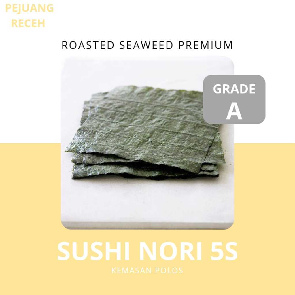 

SUSHI NORI 5 LEMBAR GRADE A | ROASTED SEAWEED 5 SHEETS / ROASTED SEAWEED 5 LEMBAR HALAL DAN ENAK