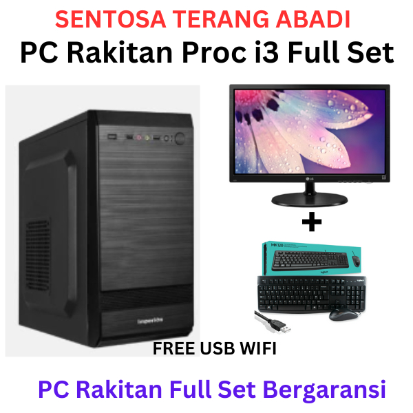 PC Rakitan proc intel core  i3 CPU Full Set Komputer