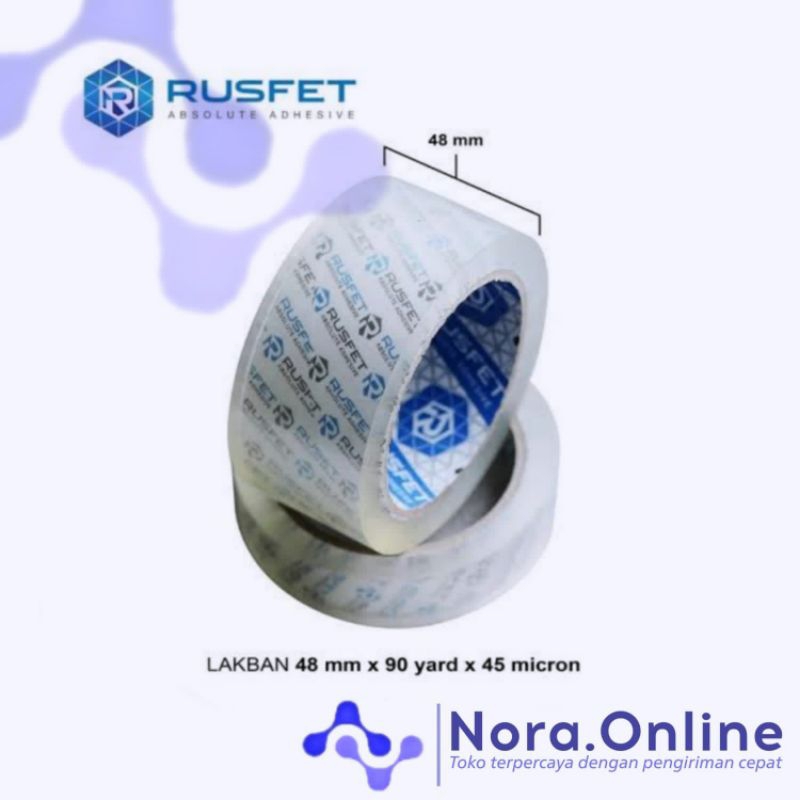 

Lakban Rusfet Bening 90 yard 48mm