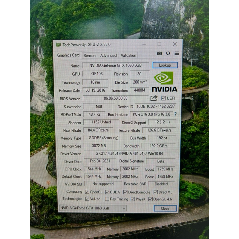 vga card gtx 1060 ddr 5 3gb normal