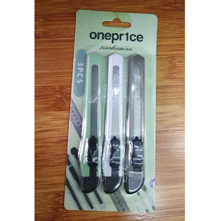 

3PCS CUTTER KNIFE 3CM One Price - Pisau Cutter Isi 3