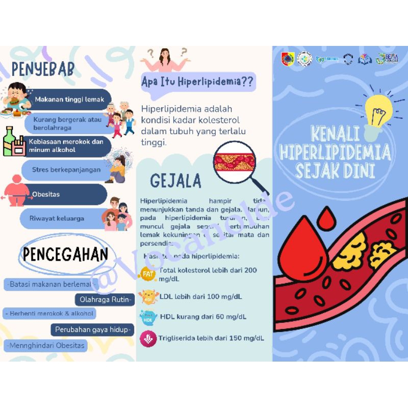 

Flyer sosialisasi kesehatan Hiperlipidemia | Obat Kolesterol | Farmasi