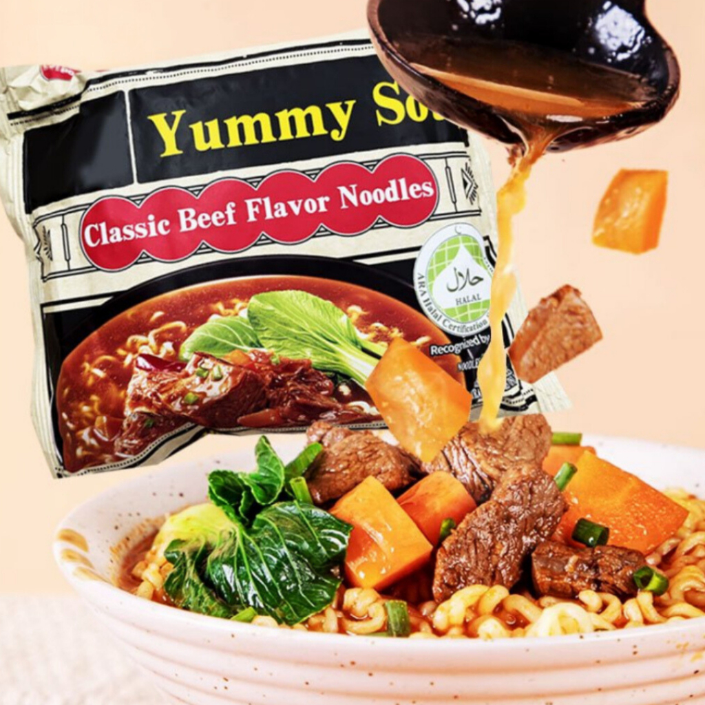 

Yummy Soup Classic Noodle Import Halal Mie Instant Rasa Soup Beef 122 gr