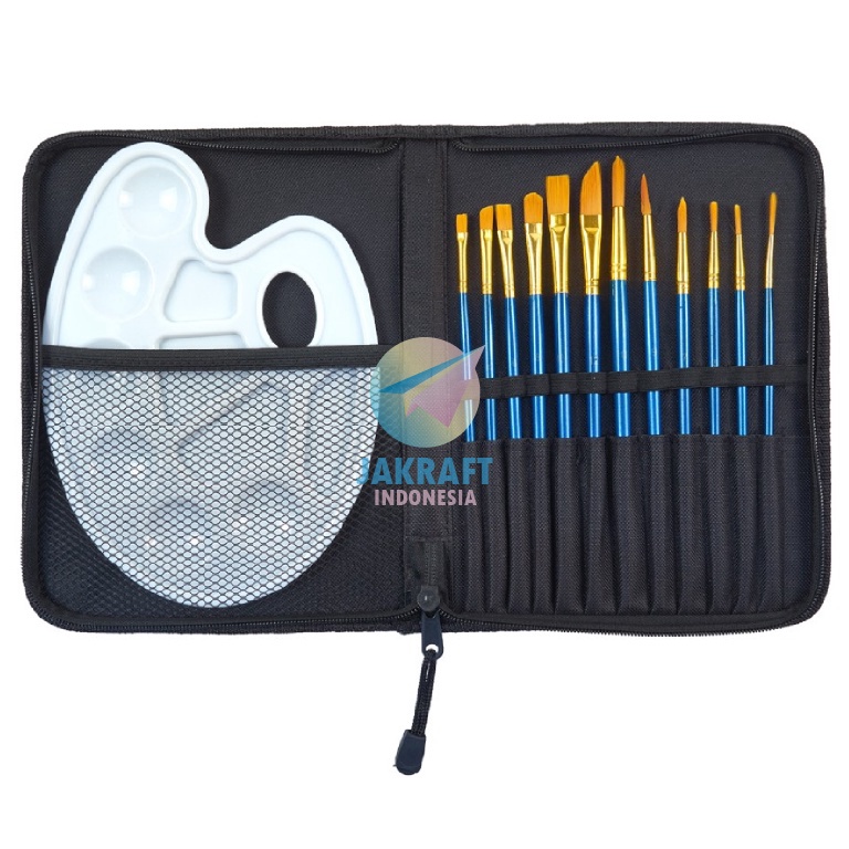 

ART V4T7 1 Set Paket Kuas Cat Lukis Set JOYKO BRS7 isi 12 Brush No112 Palette Palet PLT111 Hardcase Lengkap