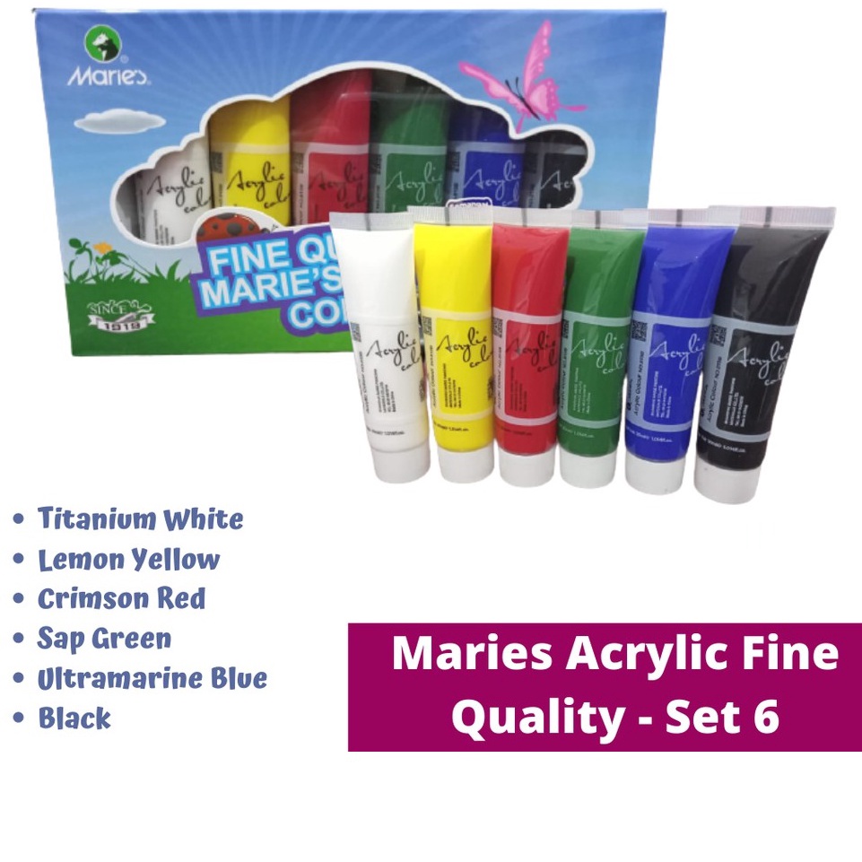 

ART V2B3 Cat Acrylic Akrilik Maries 6 Warna 8136B 3 ml