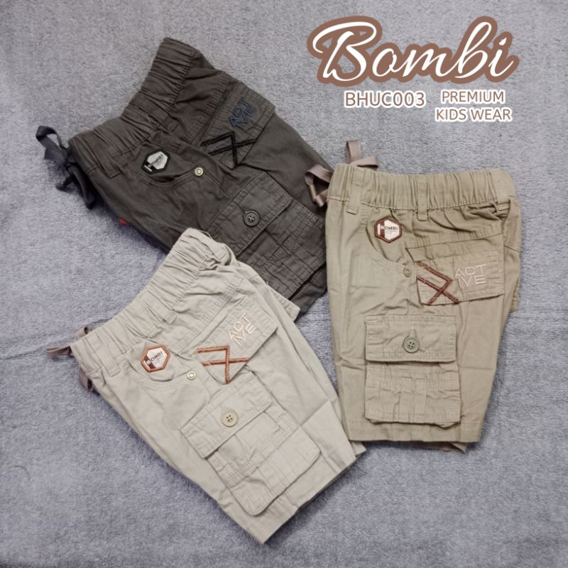 Bombi - Celana Pendek Cargo Anak Laki-laki 1th - 5th BHUC003 // Celana Pendek Cargo Anak Laki-Laki B
