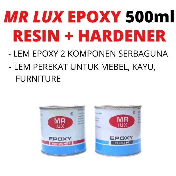 

ART P9O9 Lem EPOXY Resin Hardener MR LUX Kemasan 25 Gram Kaleng Lem Epoxy 2 Komponen
