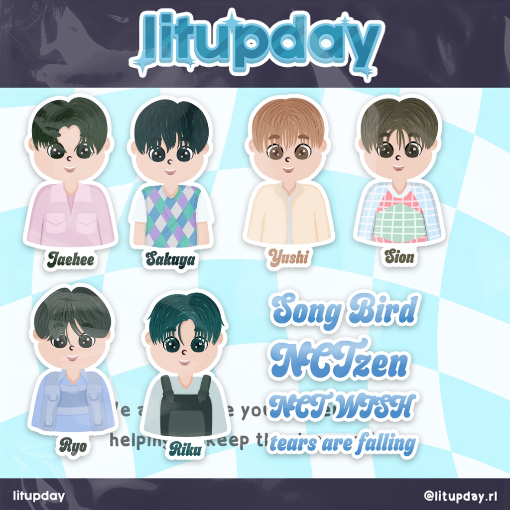 

[Song Bird] Stiker Kpop NCT WISH Die Cut | Stiker Kpop | Anti Air