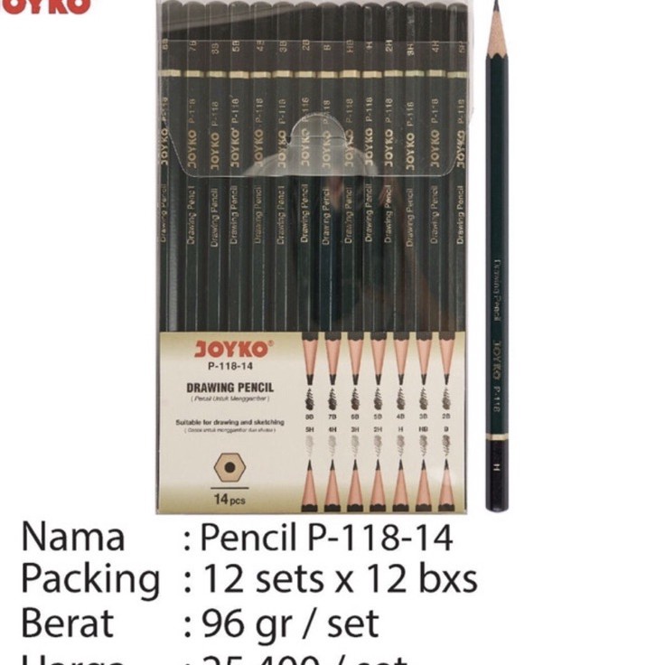 

Hemat pensil joyko set p 118 isi 14 ukuran 3 h sampai 8 b