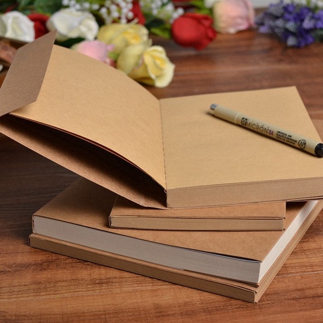 

KI3 CREATIVE RETRO KRAFT COVER SKETCHBOOK BUKU SKETSA DOODLE CORATCORET
