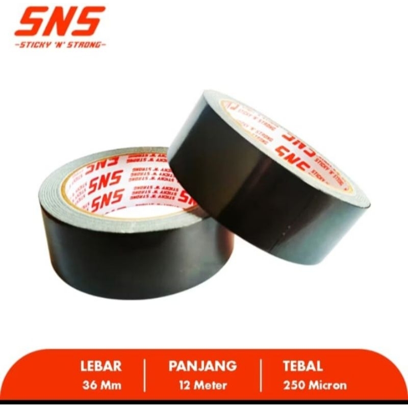 

ISOLASI KAIN HITAM / CLOTH TAPE 36 MM x 12 METER SNS