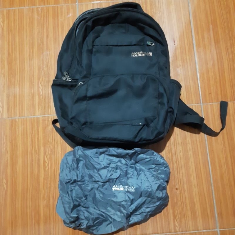 ransel laptop American TOURISTER + rain cover