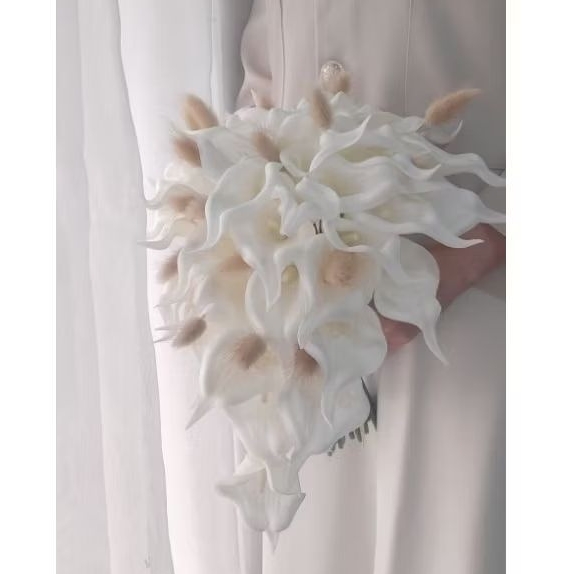 [by.namu.namu] Calla Lily Cascade Bouquet - Bridal Bouquet - Cascade Bouquet - Calla Lily Bouquet - 