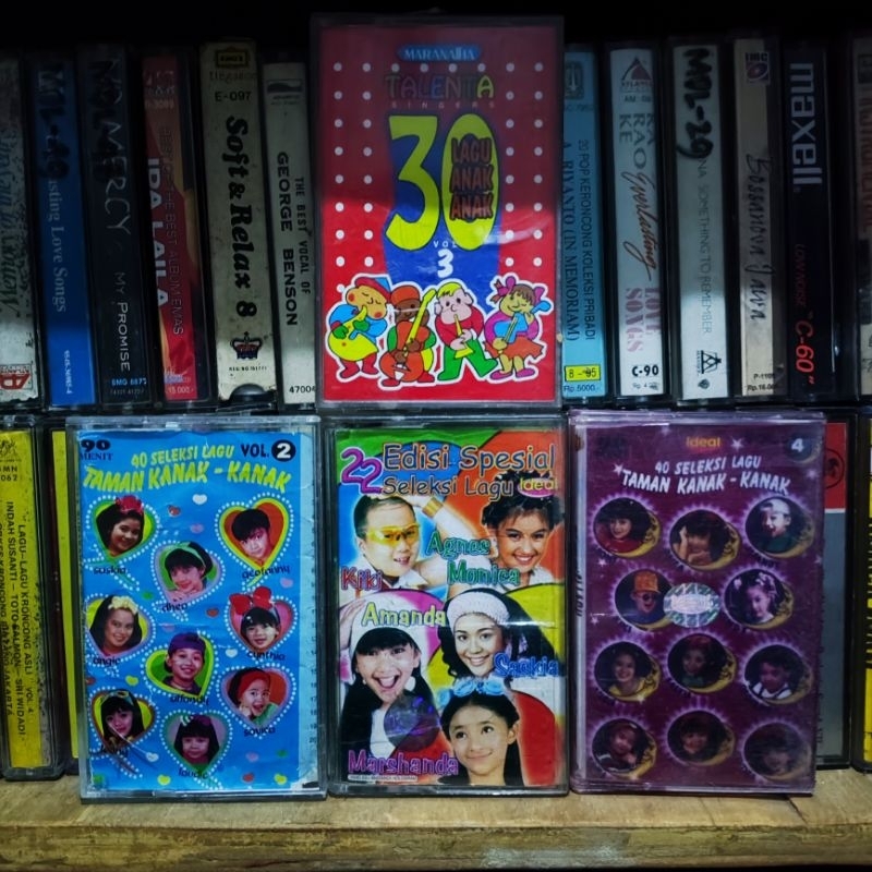 Kaset Pita - Lagu Anak Indonesia - Sepaket - Radio Tape - Kaset - Radio - Pemutar Kaset