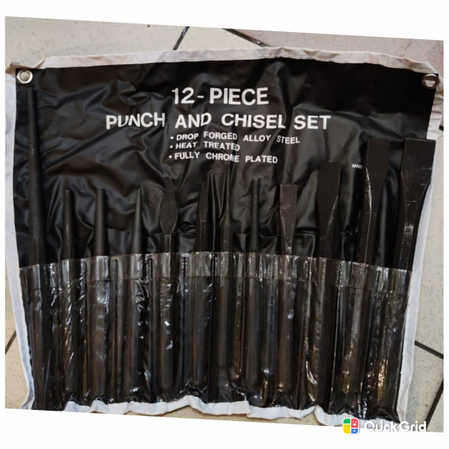 Punch and Chisel Set 12pcs Pahat Besi