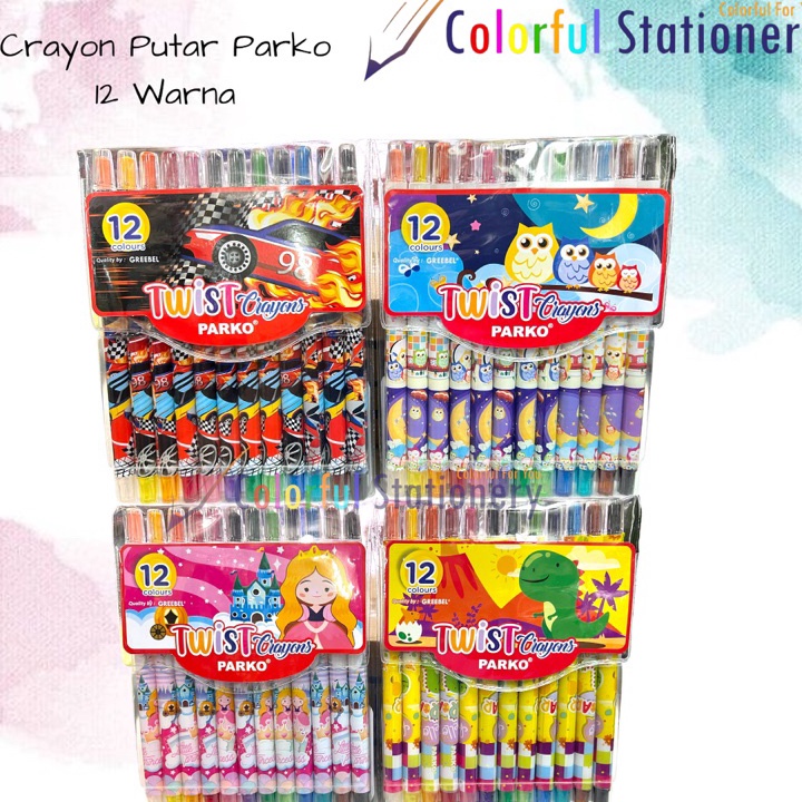 

HJ6 Crayon Kerayon Putar Parko 12 Warna Panjang