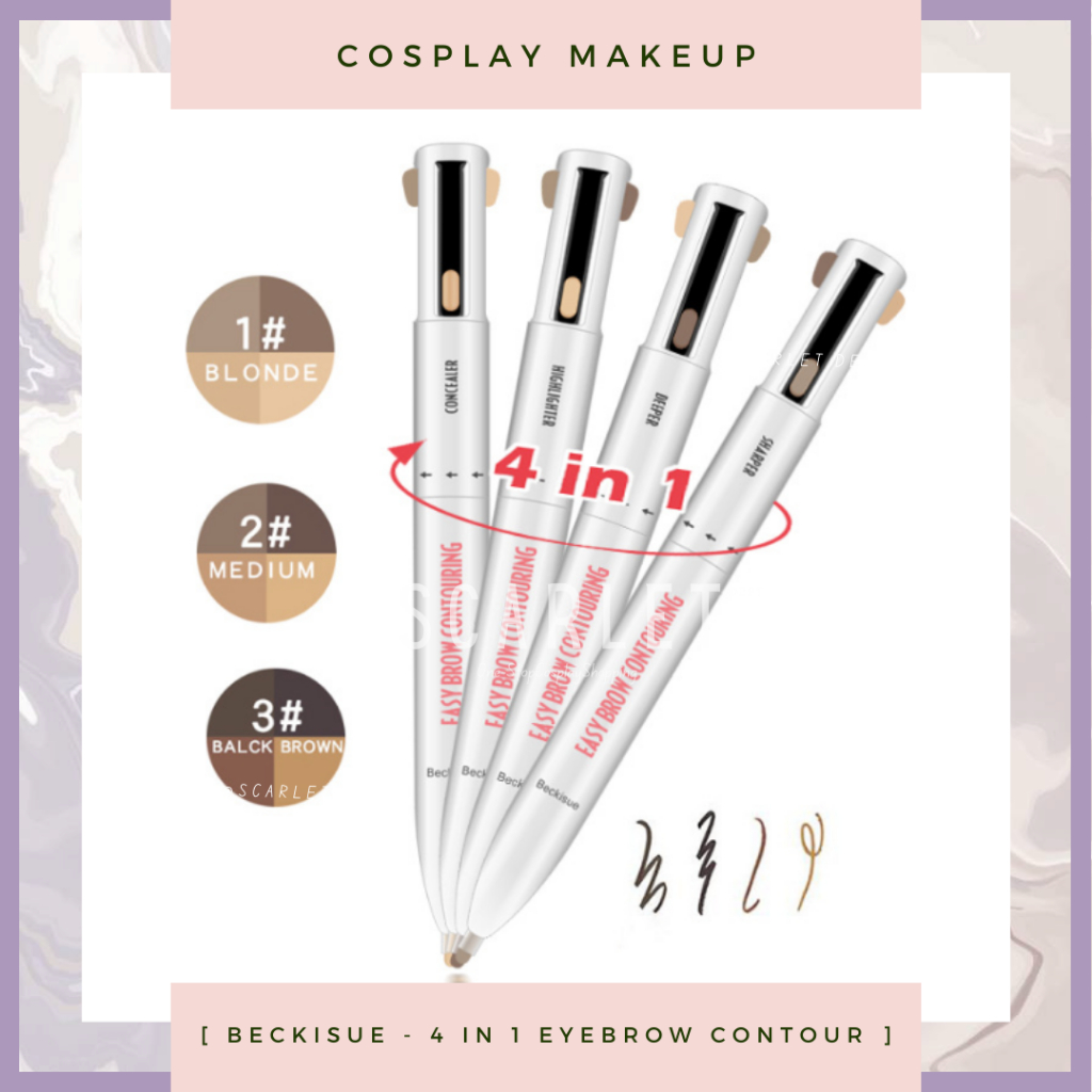 SCARLETDEPT || BECKISUE -- 4 in 1 Easy Eyebrow Contour Pen Cosplay Makeup