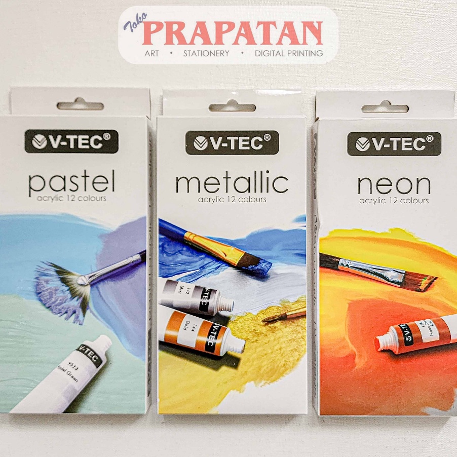 

Flash Sale Cat Akrilik Set VTEC Neon Metallic Pastel 12x6ml VTEC Acrylic Set