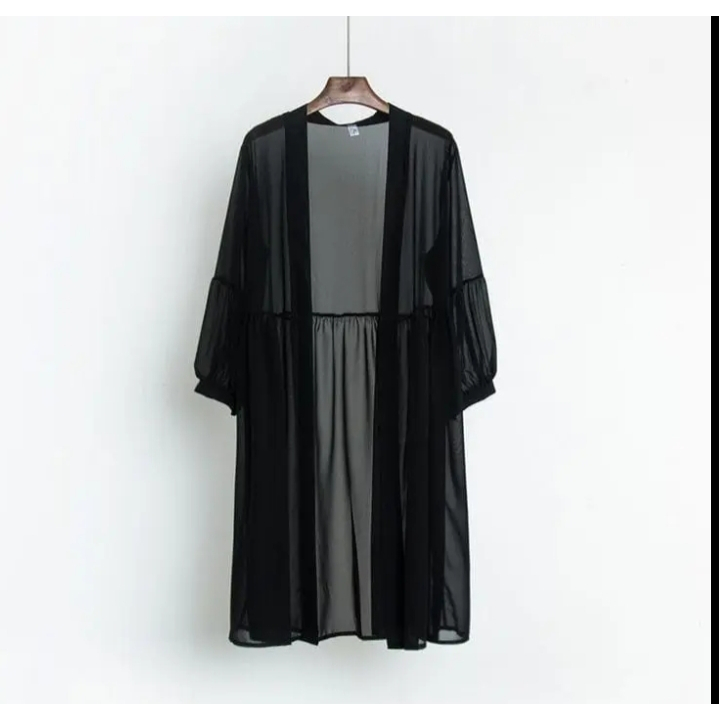 Outerwear Long cardigan brukat / outer brukat panjang lengan balon baju kondangan wanita terlaris Ou