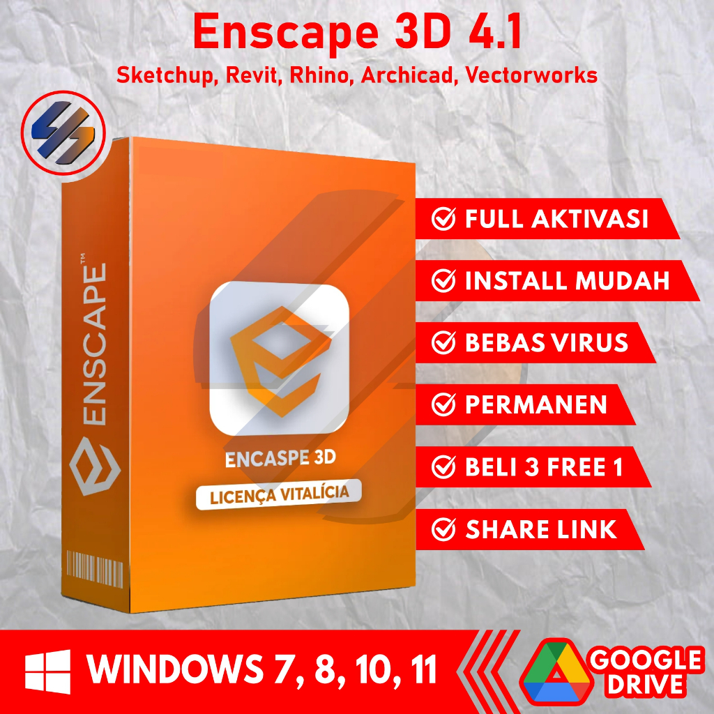 Enscape 3D 4.1 Sketchup, Revit, Rhino, Archicad, Vectorworks || WIN || SOFTWARE
