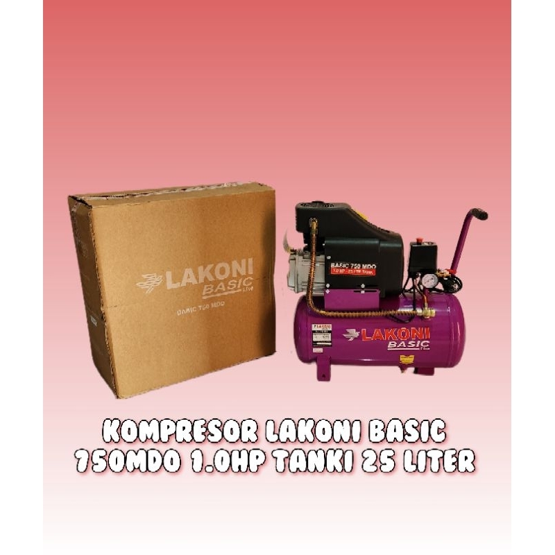 ORIGINAL LAKONI MESIN KOMPRESOR ANGIN 1HP LAKONI BASIC 750MDO 25 LITER LAKONI KOMPRESOR ANGIN LISTRI