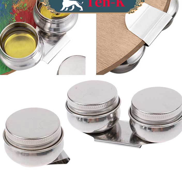 

Tawaran Stainless Steel Drum Painting Palette Oil Paint Pot Single Double Hole Dipper Boutique