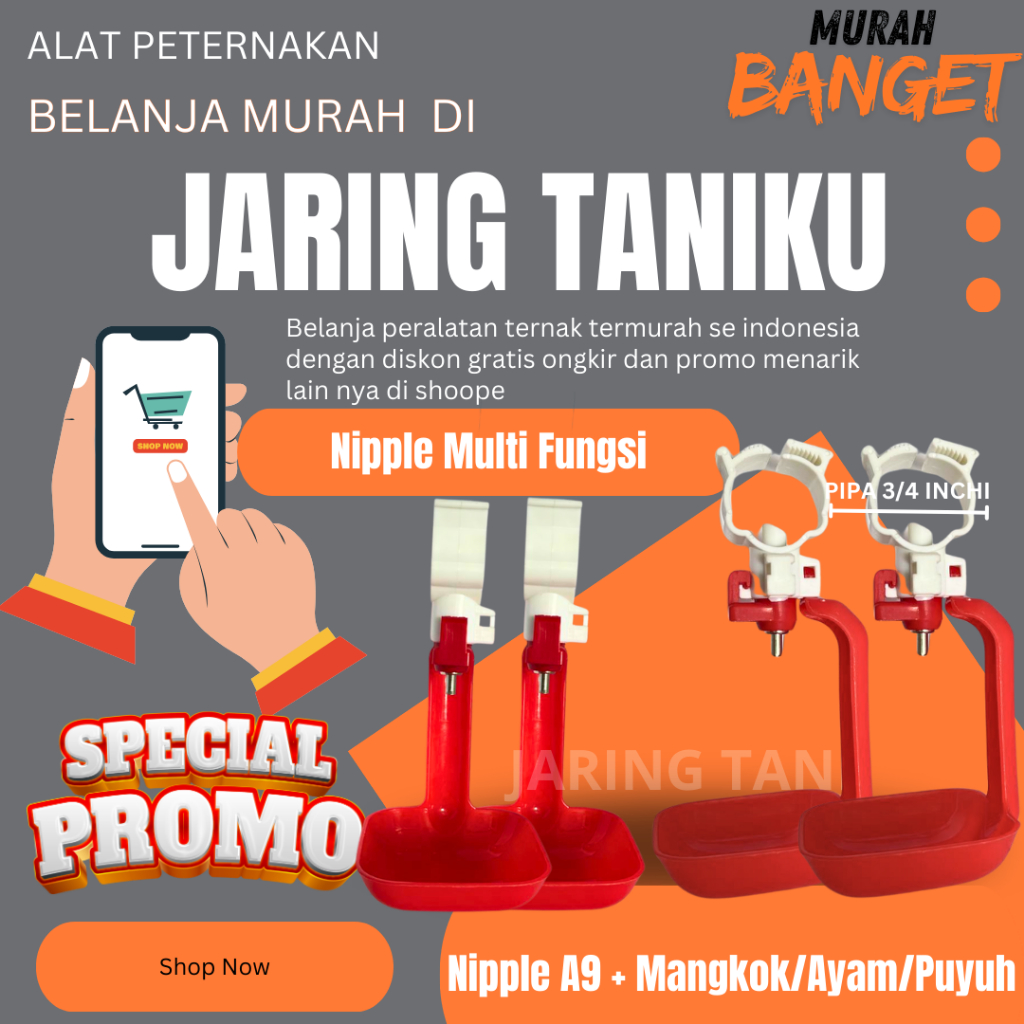 Nipel Multifungsi - Nipel Ayam Petelur / Nipel Ayam Broiler (1 Set multifungsi)
