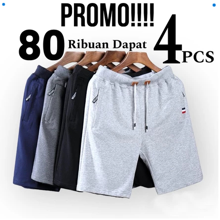 Promo 4 Pcs Celana Pendek Pria Wanita Dewasa Santai Baby Terry