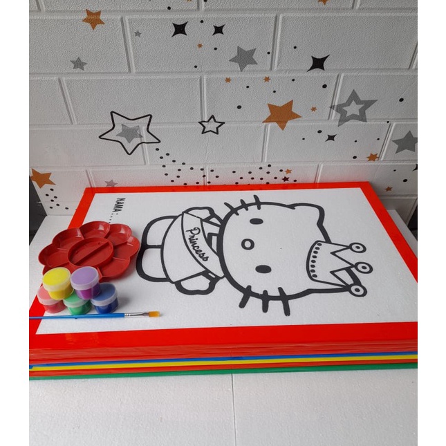 

KP8 lengkap melukis 33x5x1 mewarnai styrofoam lukis edukasi sterofom alat melukis