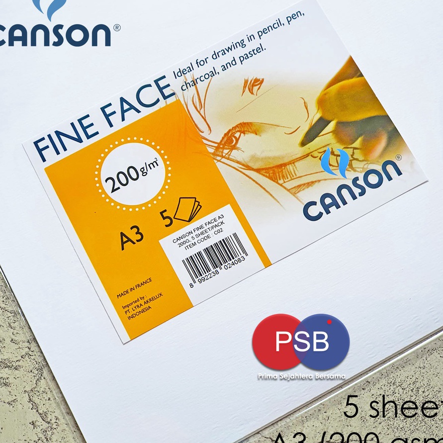 

KP8 Canson Fine Face A3 2 gsm Kes Sketsa Kes Gambar
