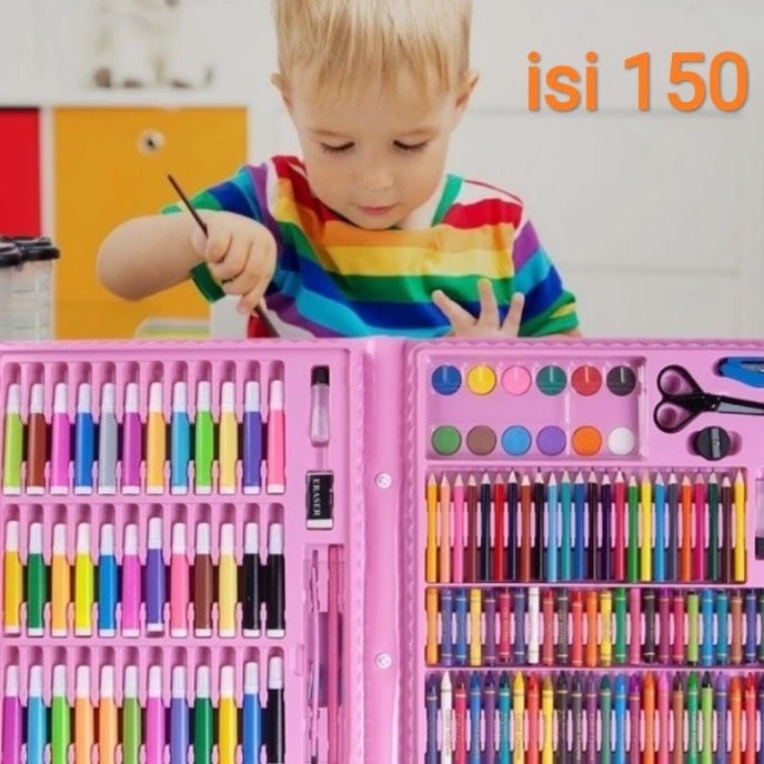 

Termurah art set 15 crayon pensil warna set indihe warna hitam pink biru jika kosng dikirim yang ada harap baca ya